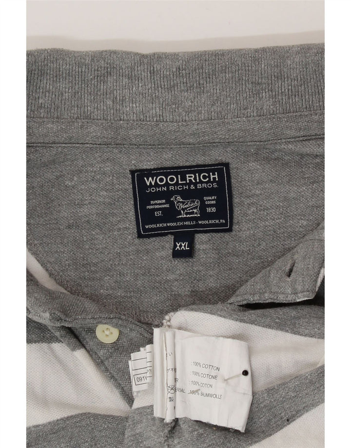 Woolrich Polo Homme 2XL Gris Rayé Coton