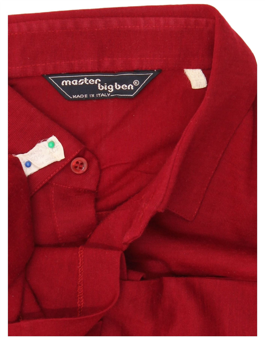 VINTAGE Chemise pull homme taille 40 15 1/2 laine vierge rouge moyen