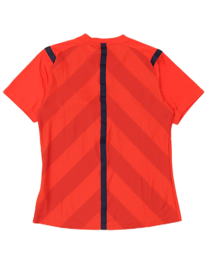 Adidas Garçon Climacool T-Shirt Top 15-16 ans Large Rouge Rayé Polyester