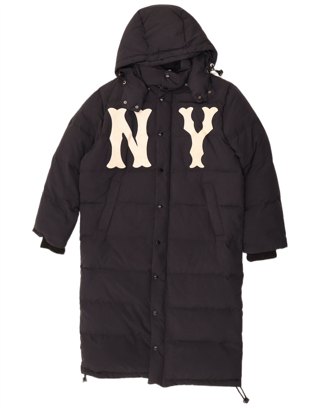 Gucci Manteau matelassé à capuche graphique pour hommes IT 46 Large Noir Polyamide