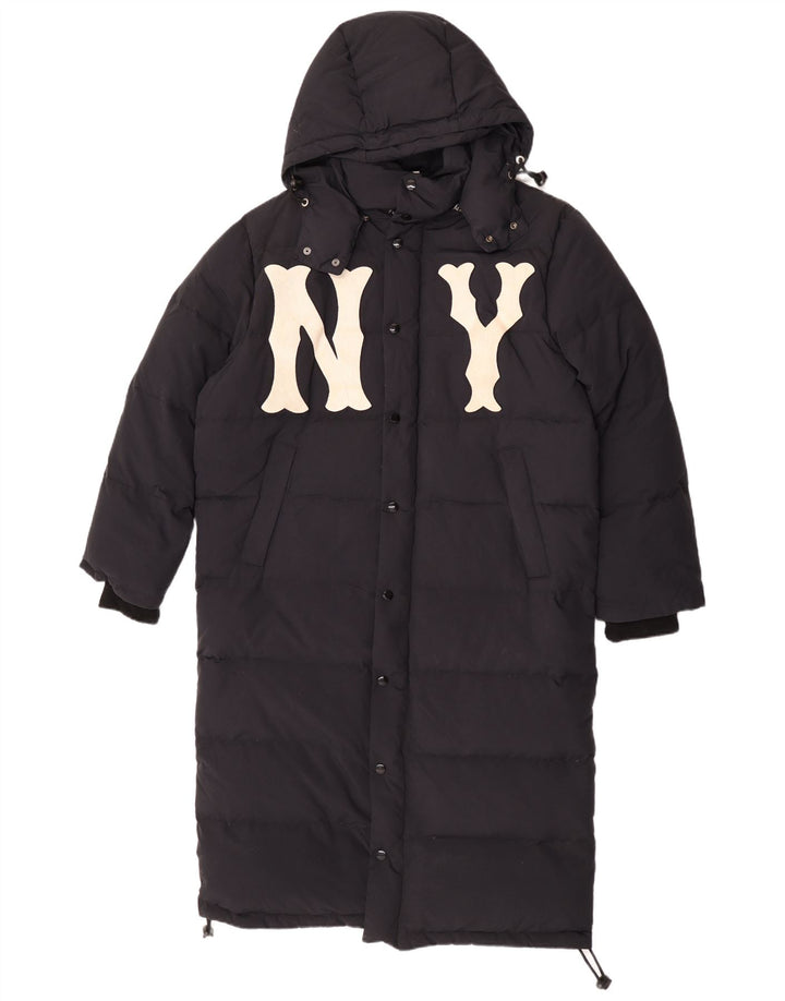 Gucci Manteau matelassé à capuche graphique pour hommes IT 46 Large Noir Polyamide