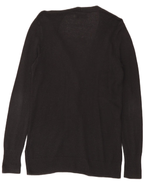 Hollister Pull Cardigan Femme UK 12 Coton Noir Moyen