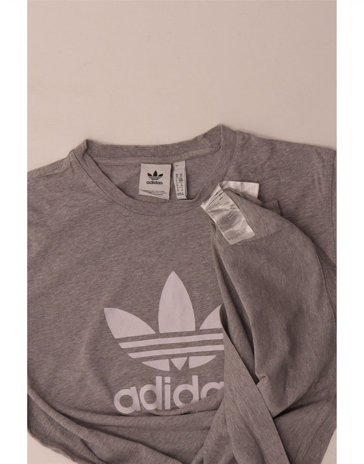ADIDAS T-Shirt Graphique Homme Gris Moyen Coton