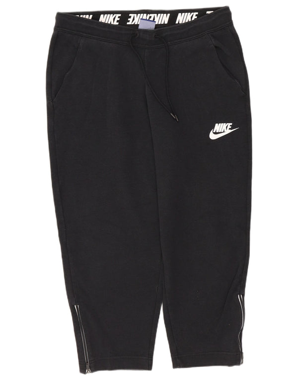 Nike Pantalon de survêtement Capri pour femme UK 14 Coton noir moyen