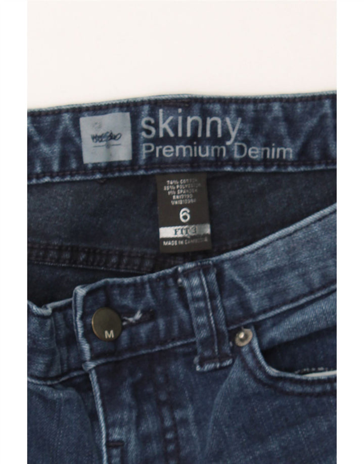 MOSSIMO Womens Skinny Jeans US 6 Medium W30 L31 Navy Blue Cotton Vintage Mossimo and Second-Hand Mossimo from Messina Hembry 