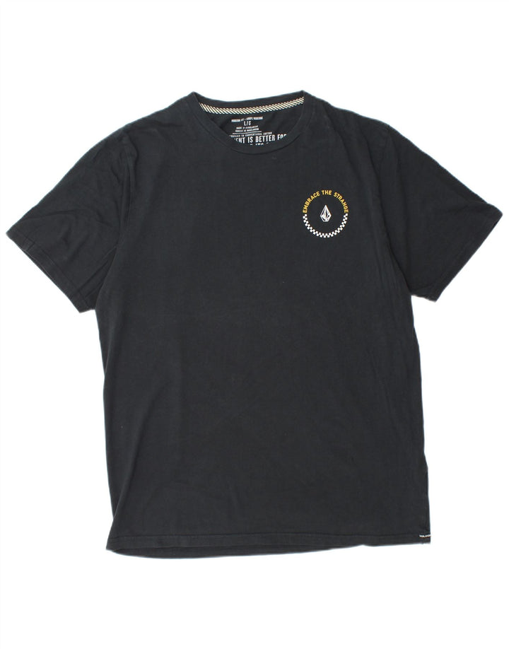 VOLCOM T-shirt graphique coupe moderne pour hommes, grand noir, en coton
