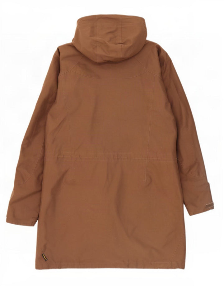 Jack Wolfskin Veste Parka À Capuche Femme UK 16 Large Marron Polyester