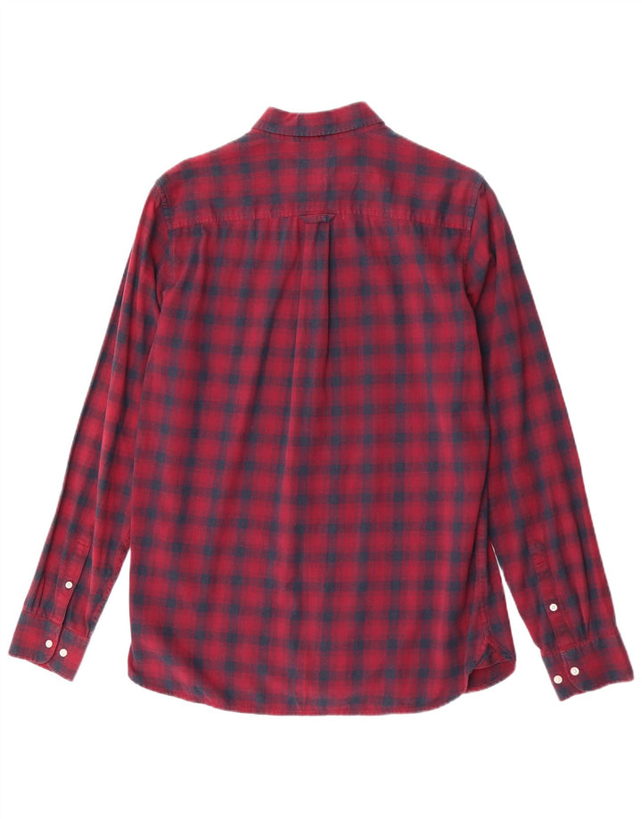 Superdry Chemise en flanelle pour homme en coton à carreaux bordeaux moyen