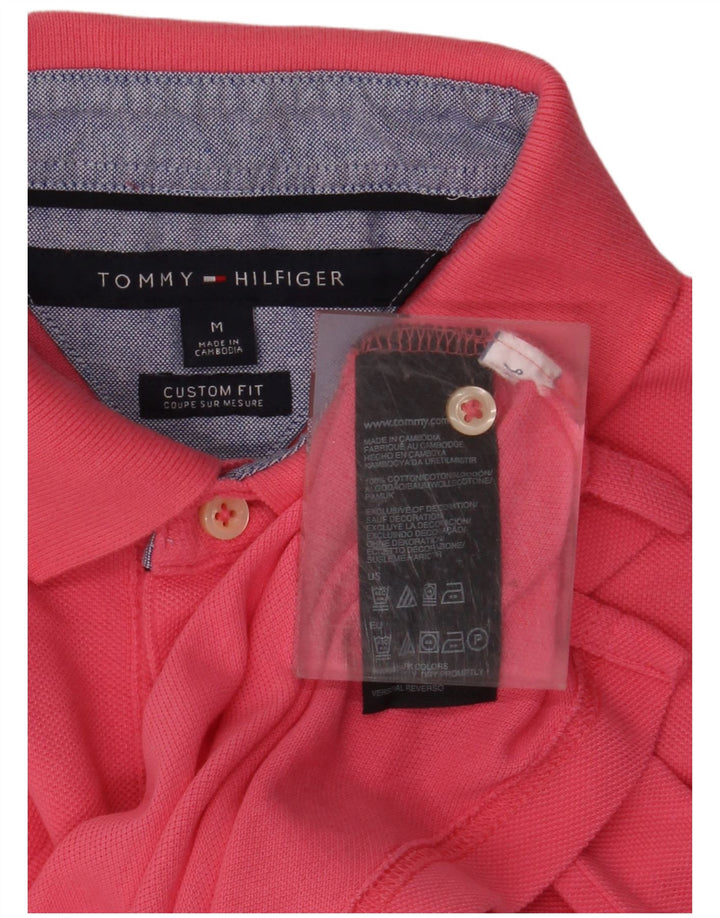 TOMMY HILFIGER Polo Custom Fit Homme Rose Moyen Coton