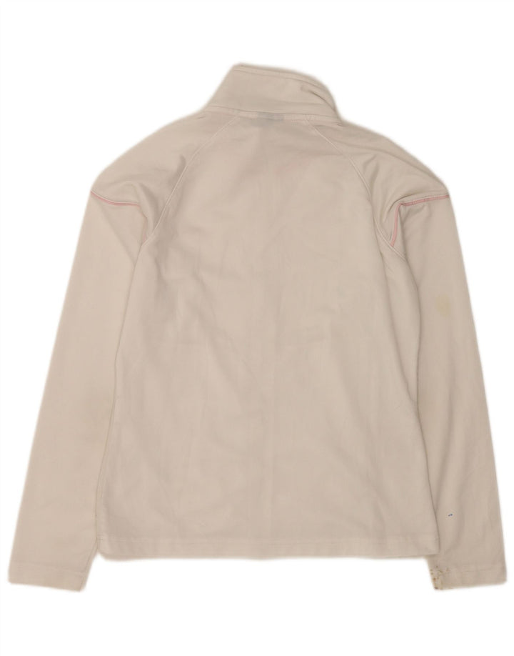 Asics Veste de survêtement pour femme UK 12 Medium Blanc Polyester