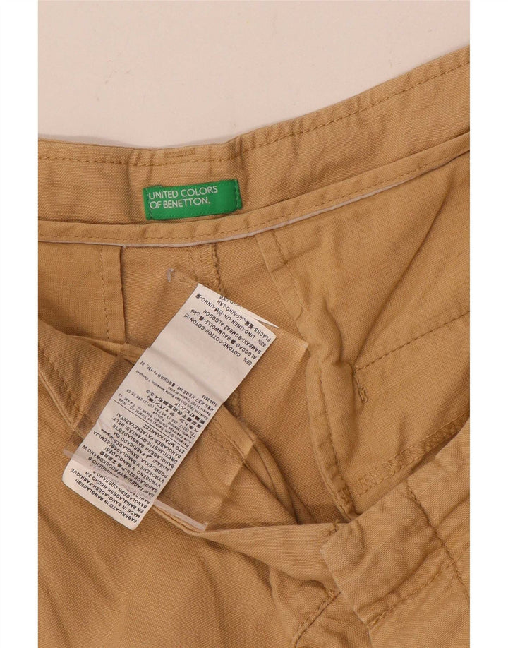 Benetton Short Chino Homme IT 48 Medium W34 Beige Coton