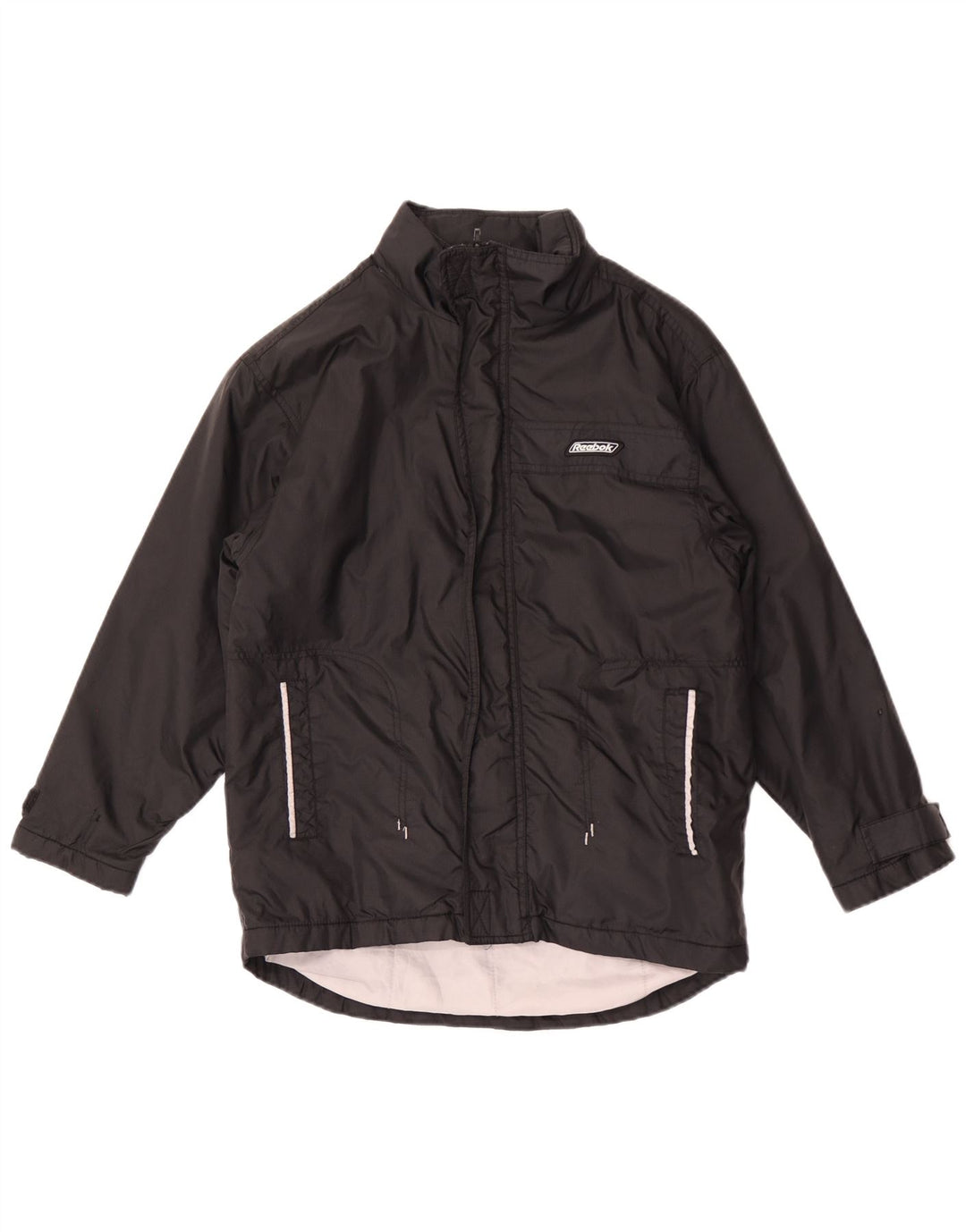 Reebok Veste de pluie à capuche pour garçon 13-14 ans Large Noir Nylon