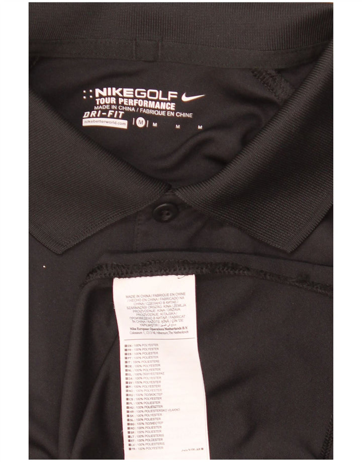 Nike Polo graphique Dri Fit pour homme en polyester noir moyen