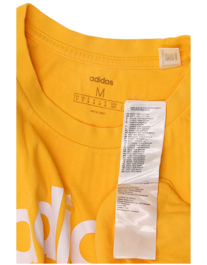 Adidas T-Shirt Graphique Homme Jaune Moyen Coton