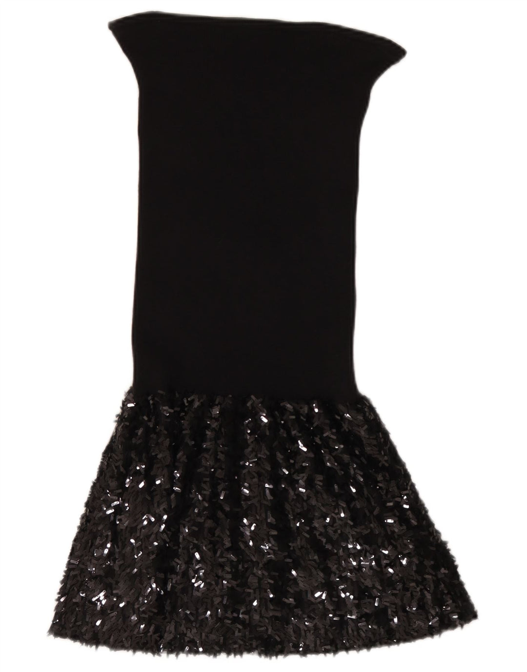 Sisley Femme Robe Bustier UK 12 Laine Noir Moyen