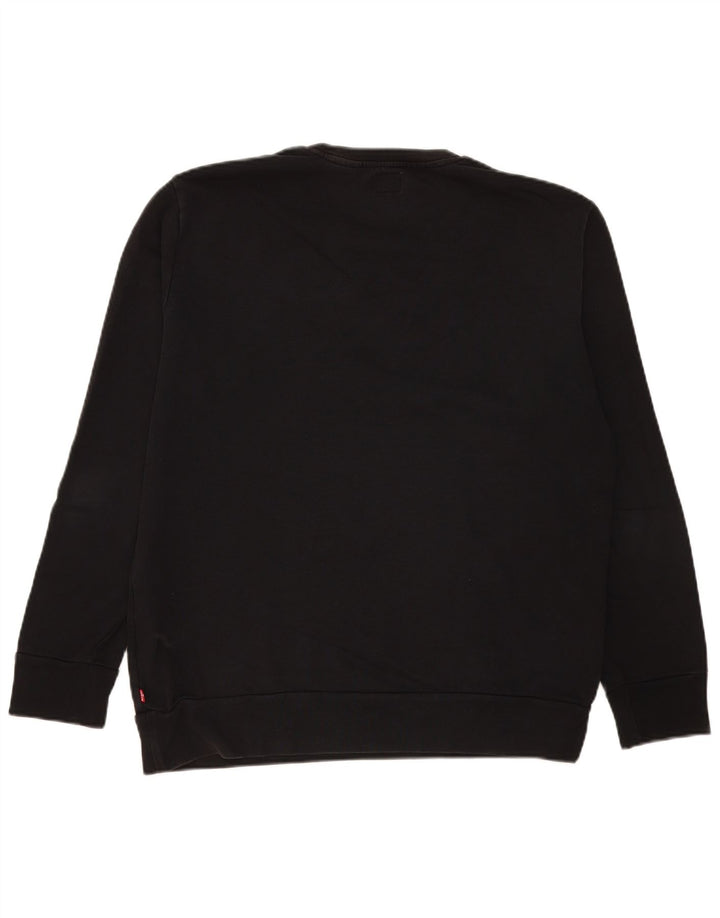 Levi's Graphic Sweatshirt Jumper Large Homme Noir Coton