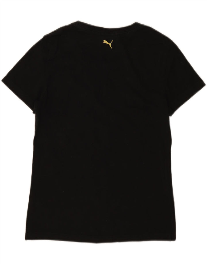 PUMA Womens T-Shirt Top UK 12 Medium Black Vintage Puma and Second-Hand Puma from Messina Hembry 