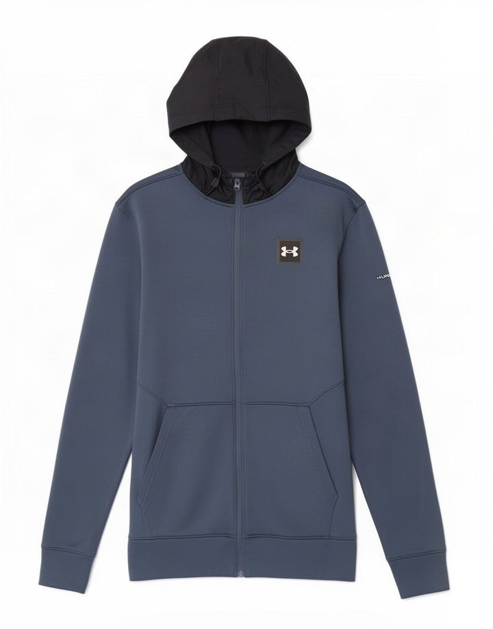 Under Armour Sweat à Capuche Graphic Zip Homme Bleu Moyen Colourblock