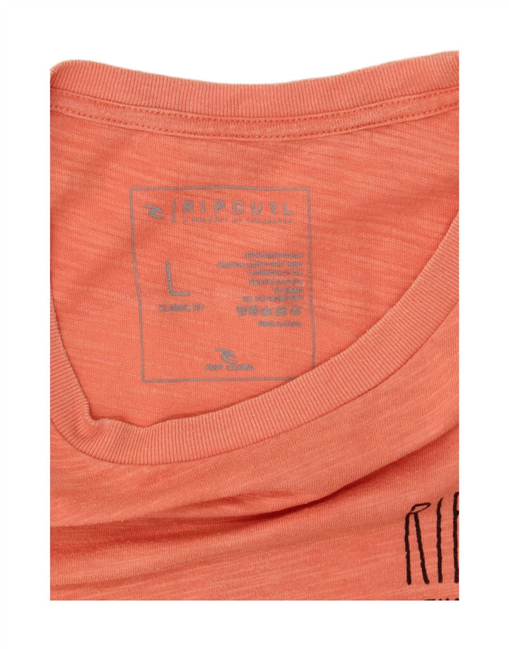 Rip Curl T-shirt graphique pour hommes, grand coton orange