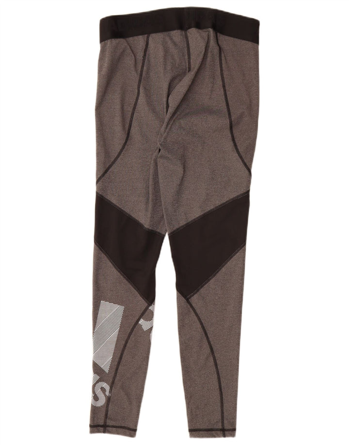 Adidas Leggings graphiques pour femmes UK 12/14 Polyester color block gris moyen