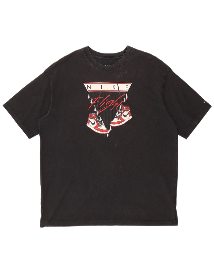 JORDAN T-shirt graphique surdimensionné pour homme XL en coton noir