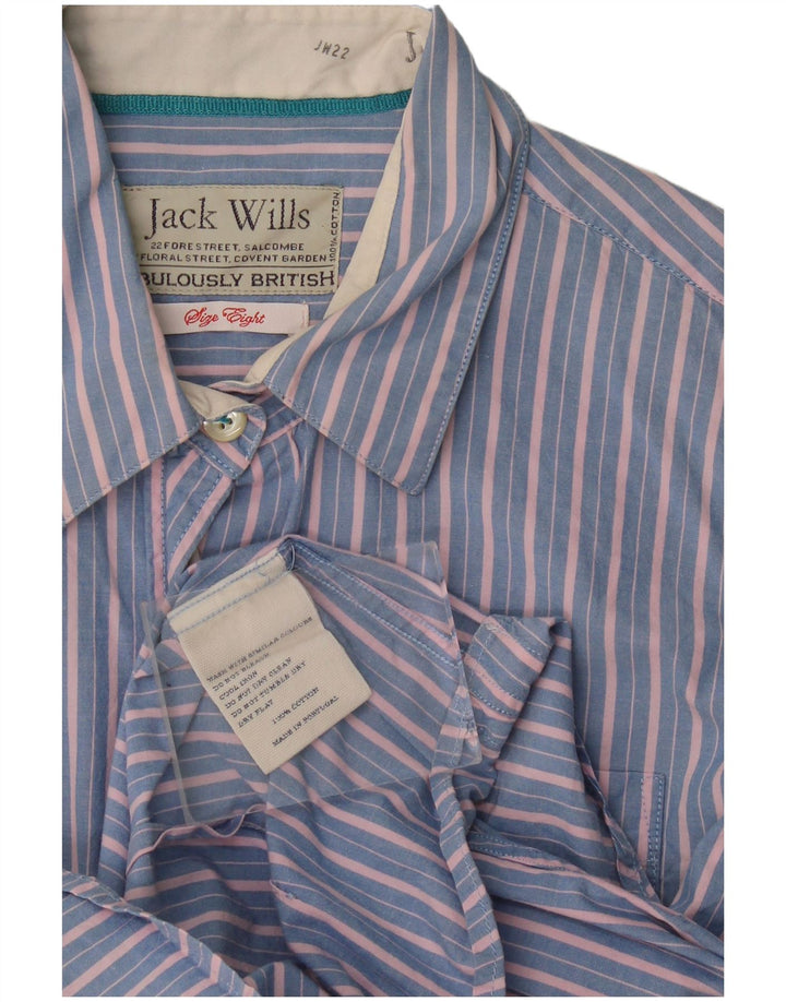 Jack Wills Chemise Femme UK 8 Petit Coton Rayé Bleu
