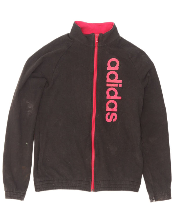 Adidas Veste de survêtement graphique pour femme UK 6 XS Noir