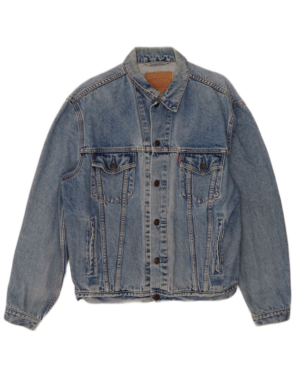 Levi's Veste en jean pour homme UK 40 Large Bleu Coton