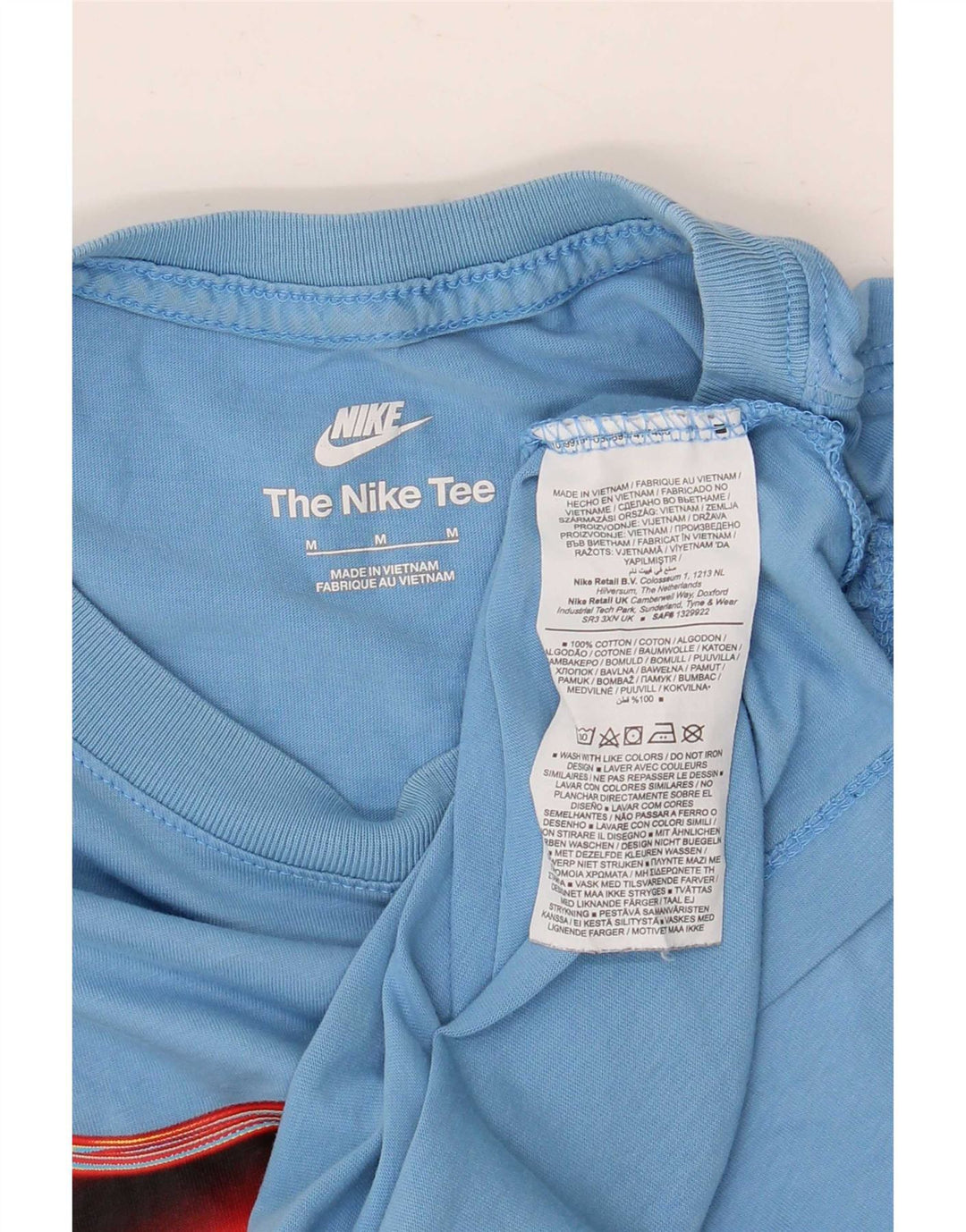 Nike T-Shirt Graphique Homme Bleu Moyen Coton