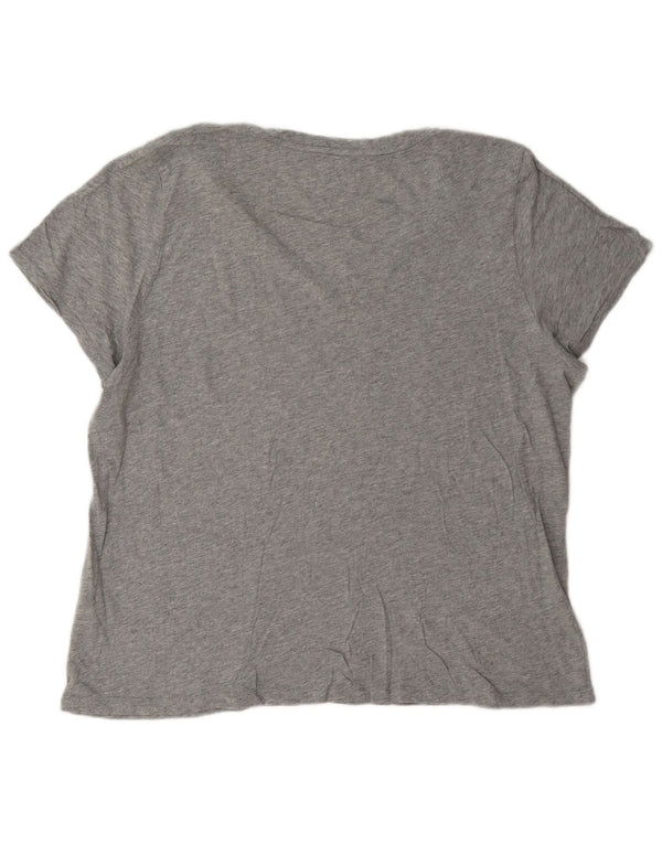 Tommy Hilfiger T-shirt graphique coupe décontractée pour femme UK 18 XL Gris moucheté