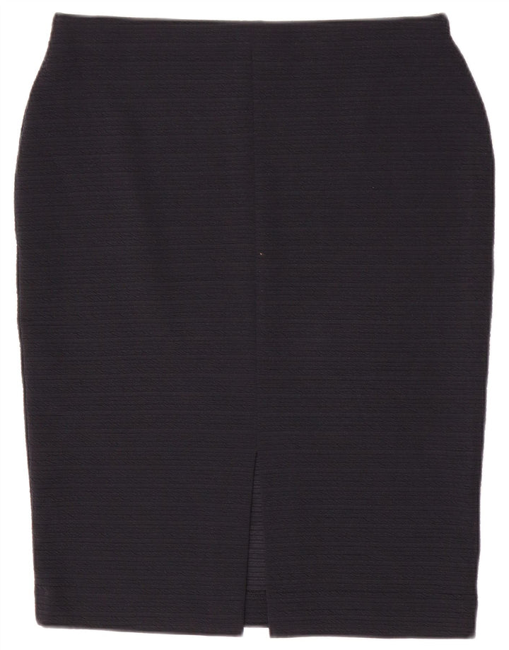 Marks & Spencer Jupe crayon pour femme UK 12 Medium W30 Bleu marine Polyester