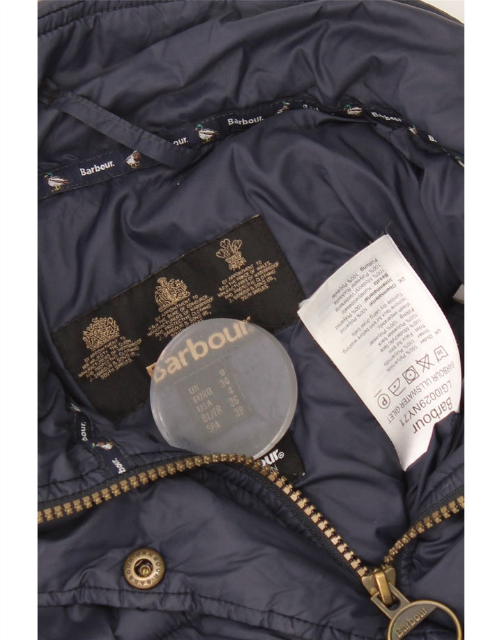 Barbour Femmes Gilet Rembourré UK 8 Petit Bleu Marine Polyamide