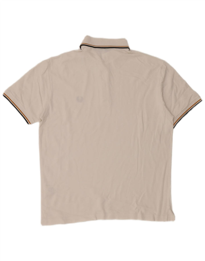 Fred Perry Polo Homme Blanc Moyen Coton