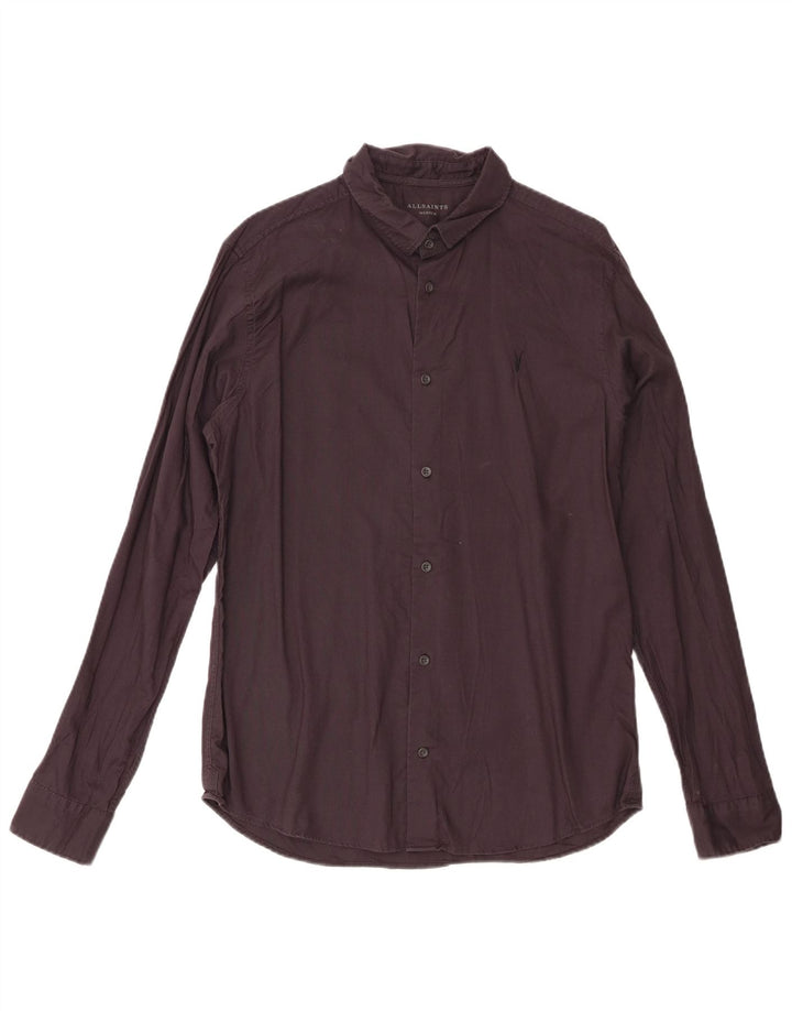 All Saints Chemise Homme Coton Noir Moyen