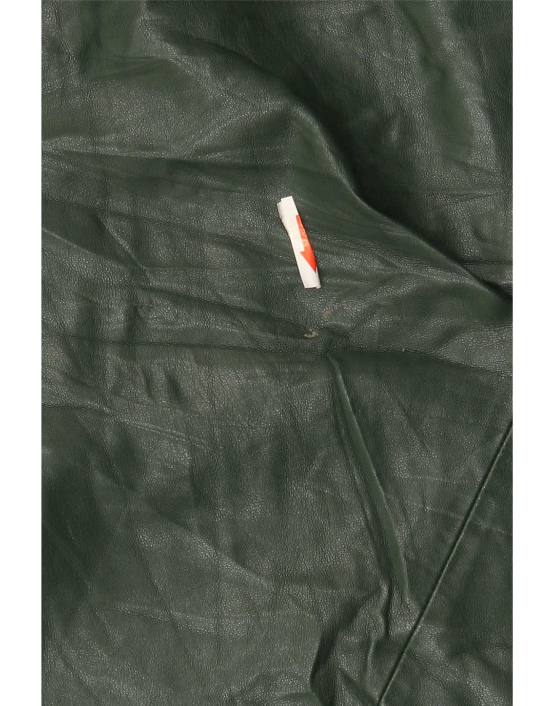 Zara Femme Haut Une Épaule En Simili Cuir UK 12 Vert Moyen Polyuréthane