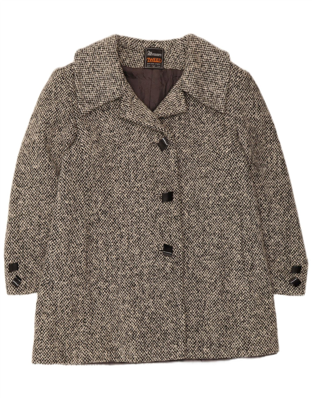 Moessmer Caban Femme UK 14 Laine Vierge Gris Moyen