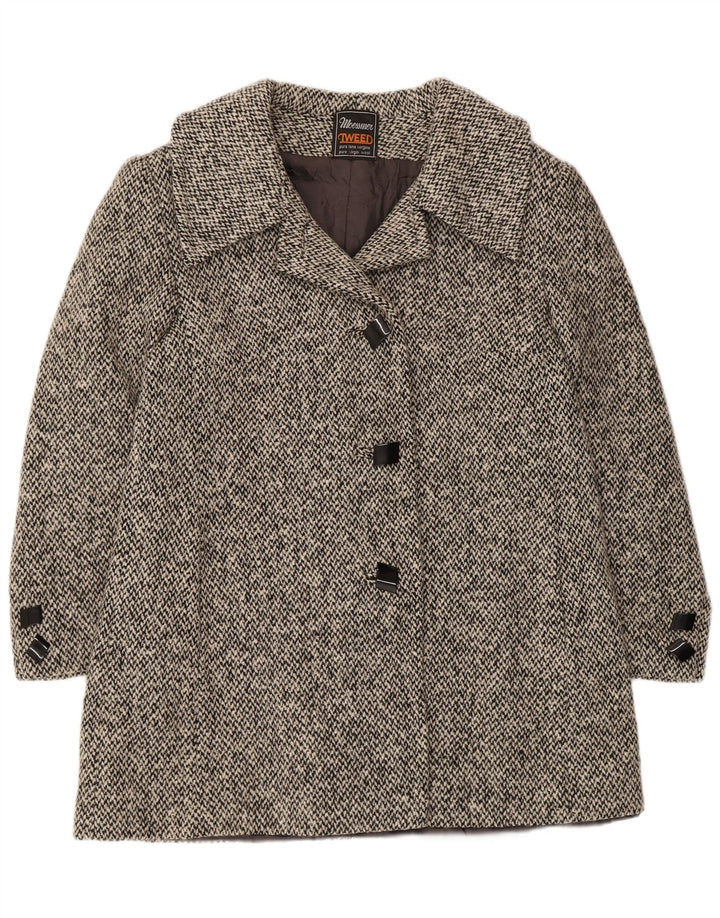 Moessmer Caban Femme UK 14 Laine Vierge Gris Moyen