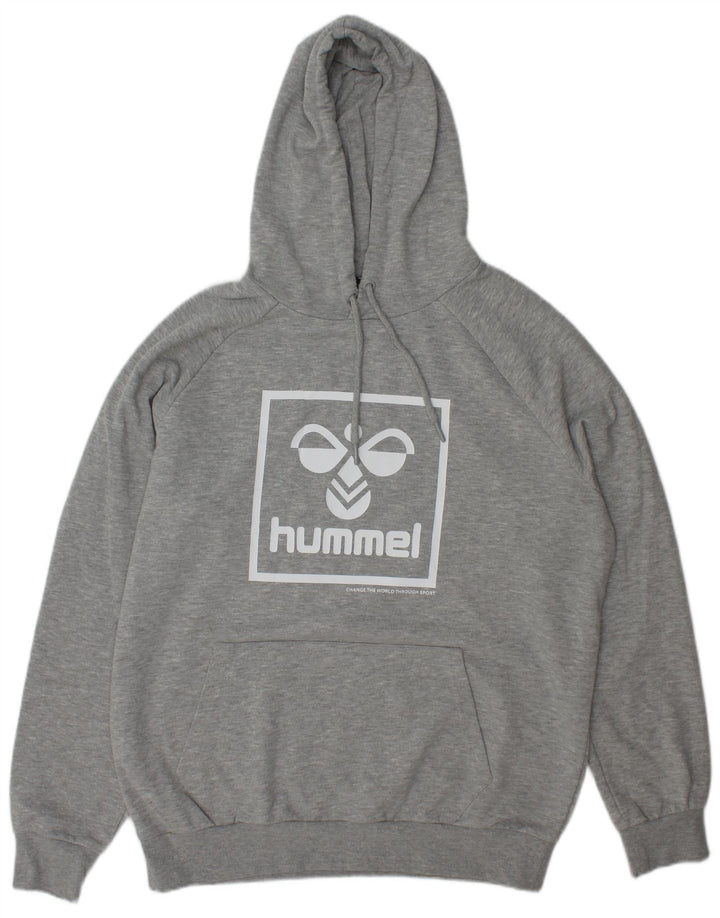 Hummel Pull à capuche graphique XL Homme Gris Moucheté Polyester