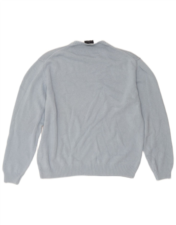Trussardi Pull Col Ras Du Cou Grand Bleu Homme