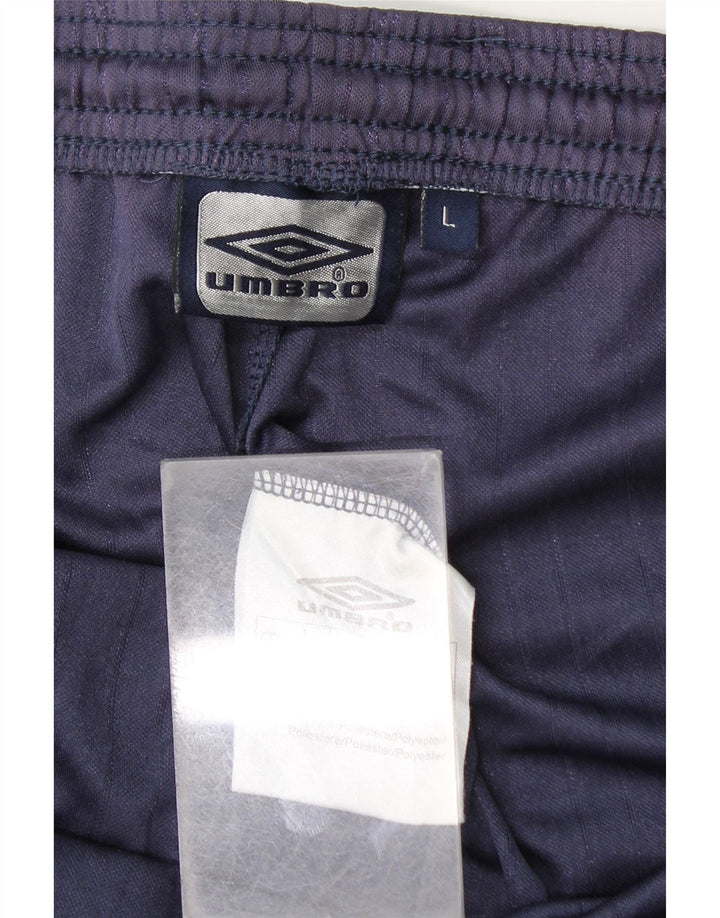 Umbro Short de Sport Homme Large Bleu Marine Polyester