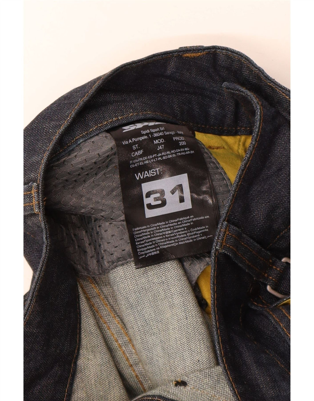 Spidi Jean droit homme W31 L33 bleu marine coton