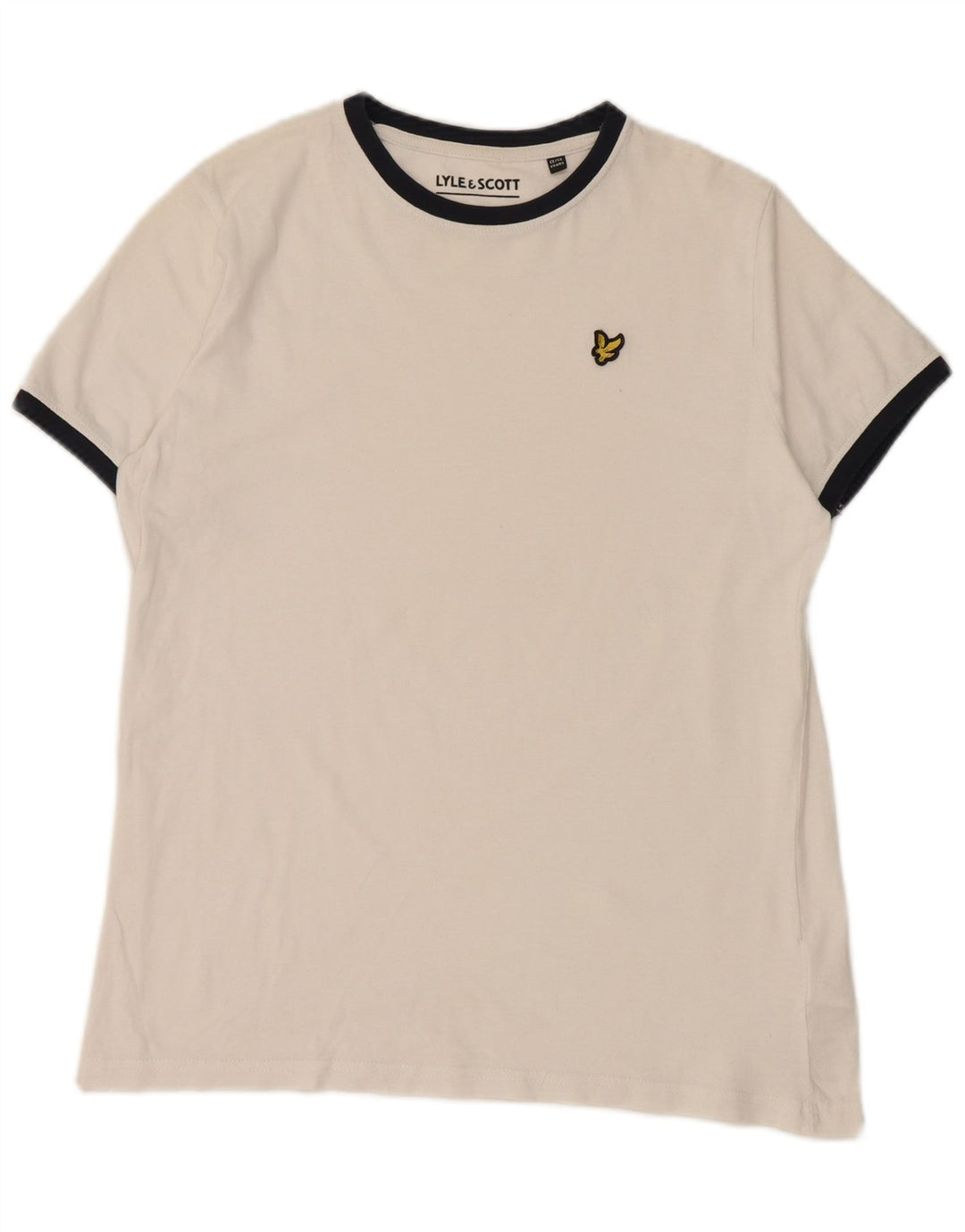 LYLE & SCOTT Haut T-Shirt Garçon 12-13 ans Blanc Coton