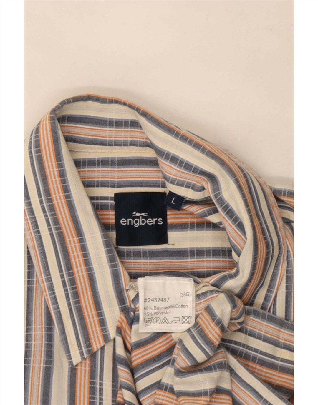 Engbers Chemise à manches courtes pour homme en coton à rayures multicolores
