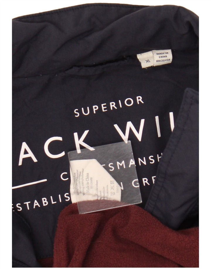 Jack Wills Veste coupe-vent pour homme UK 42 XL Bleu marine Nylon