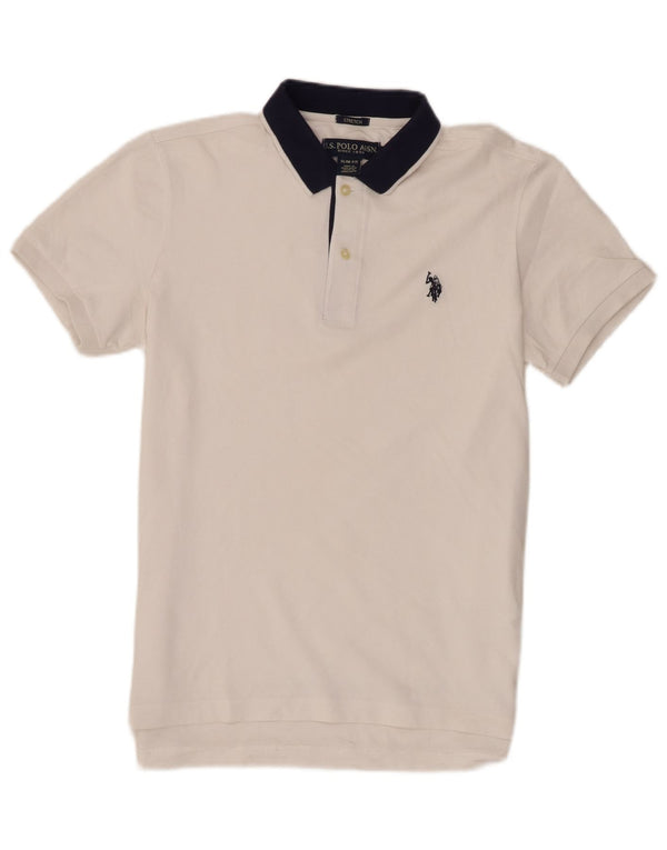 U.S. Polo Assn. Chemise Slim Fit Petit Coton Colorblock Blanc