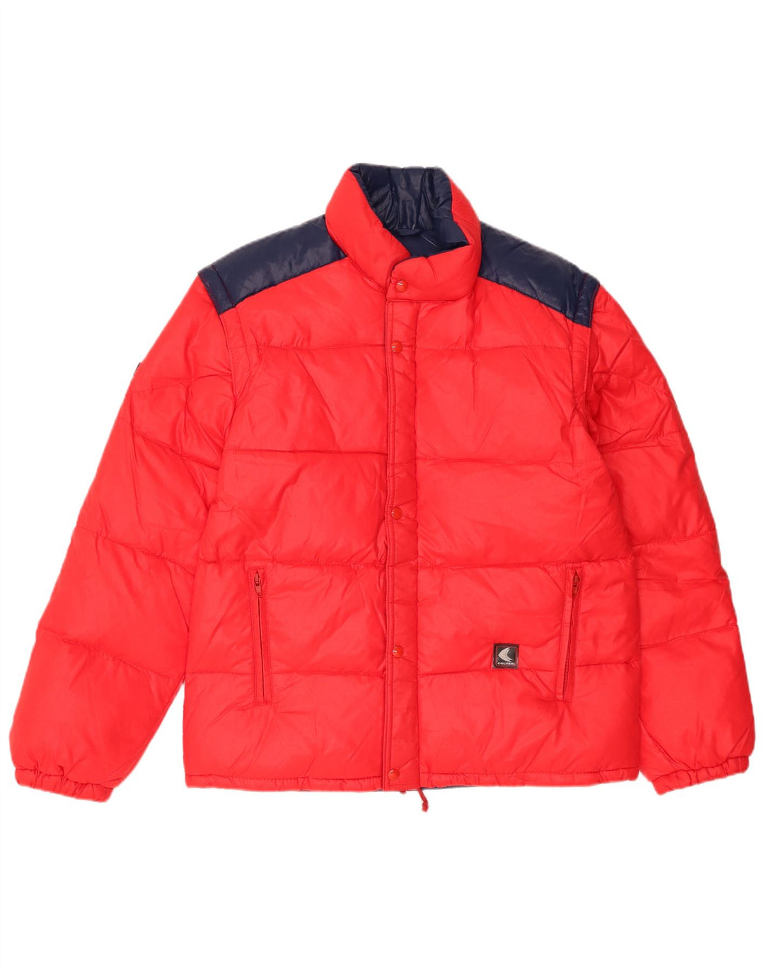 Veste matelassée homme vintage IT 44 XS Rouge Colourblock Polyamide