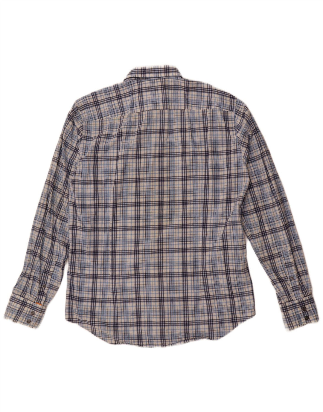 Hugo Boss Chemise Homme Grand Carreau Bleu Coton