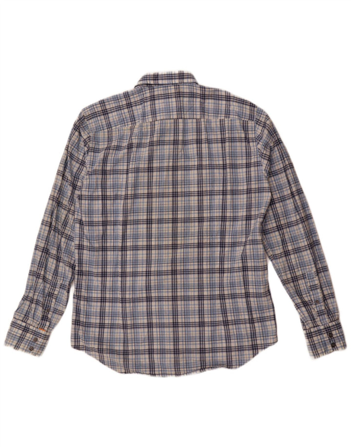 Hugo Boss Chemise Homme Grand Carreau Bleu Coton