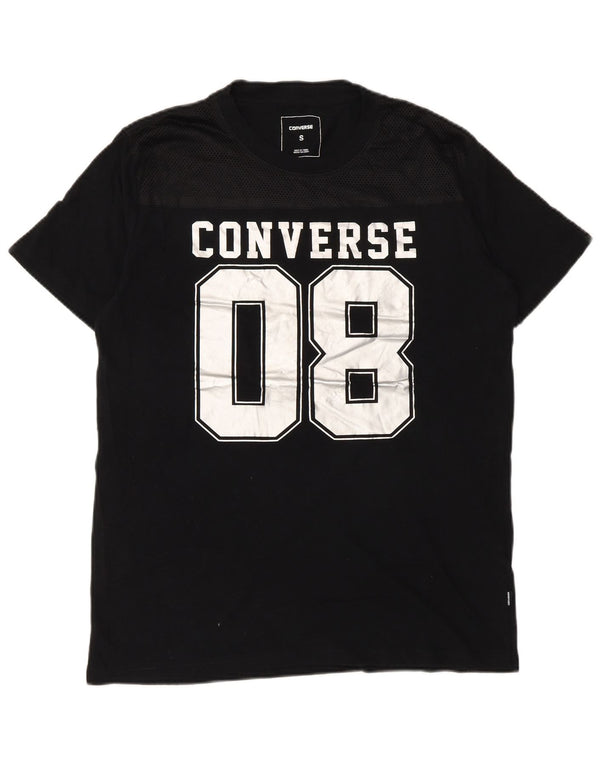 Converse T-Shirt Graphique Homme Petit Noir Coton