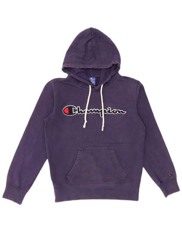 Champion Pull à capuche graphique pour femme UK 10 Small Bleu marine Coton